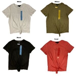 Social Standard One and Only Tee Coral Front Knot Size XXL